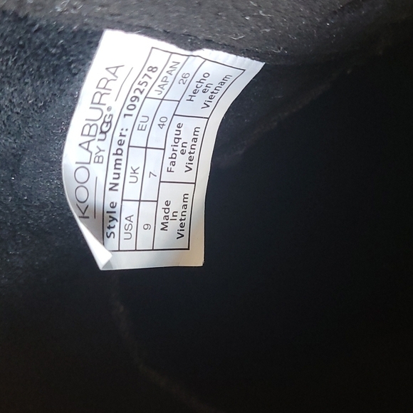 UGG Koolaburra Rilee black suede pull on ankle boot Size 9 - Picture 5 of 10